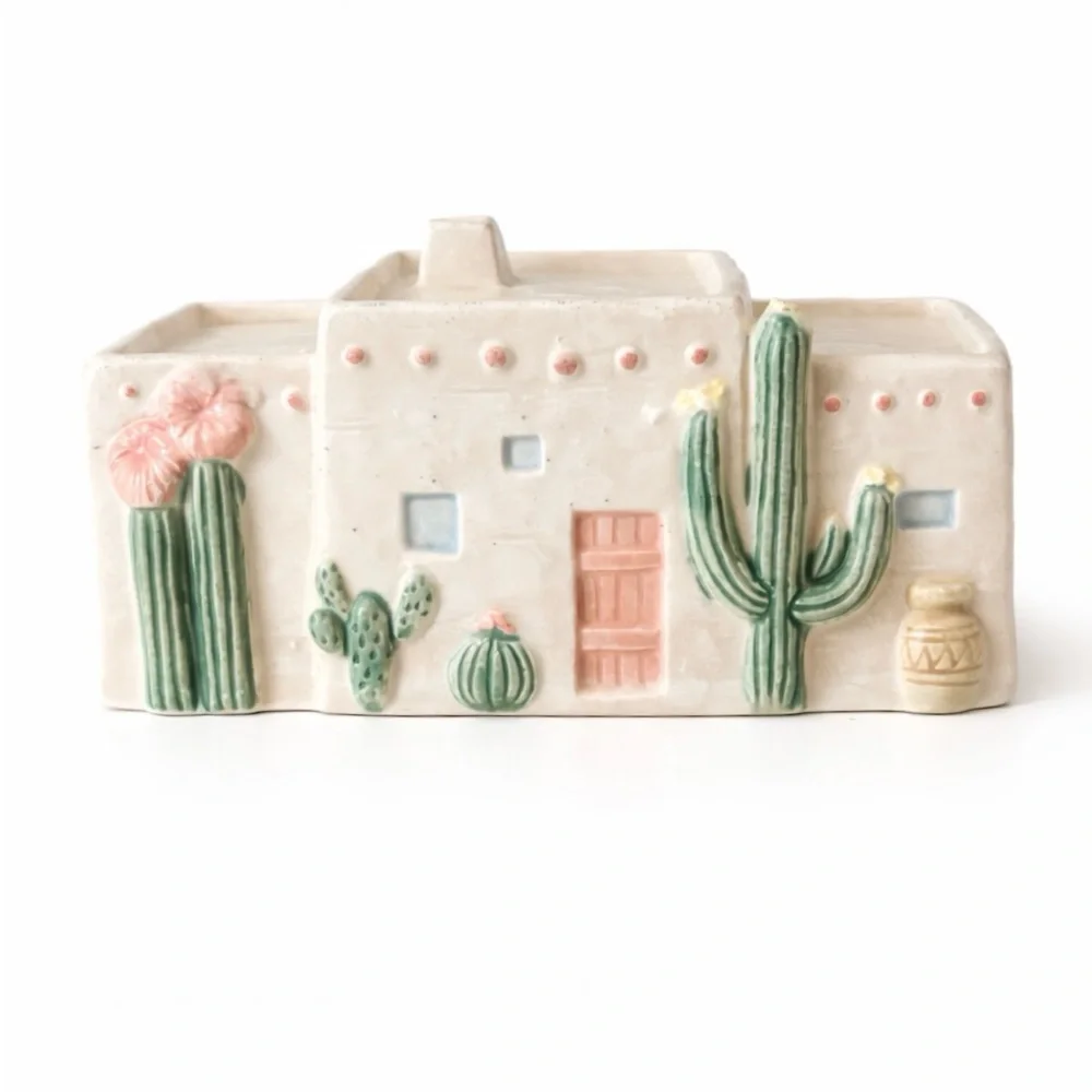 Otagiri Fiji Adobe Pueblo House Butter Dish Vintage Japan 1980's (top only) - Picture 1 of 7
